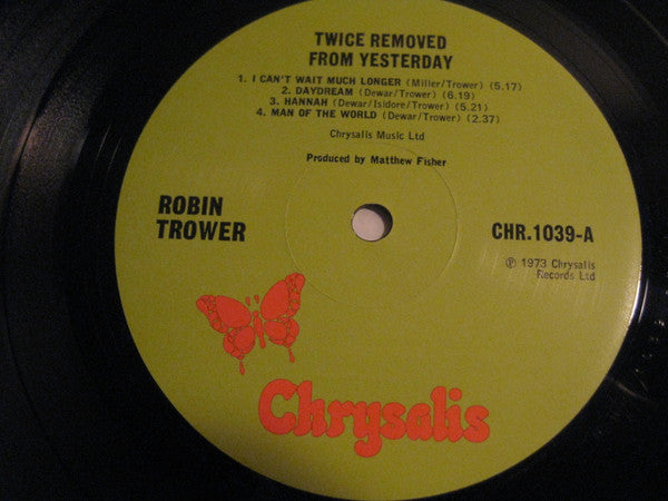 Robin Trower : Twice Removed From Yesterday (LP, Album)