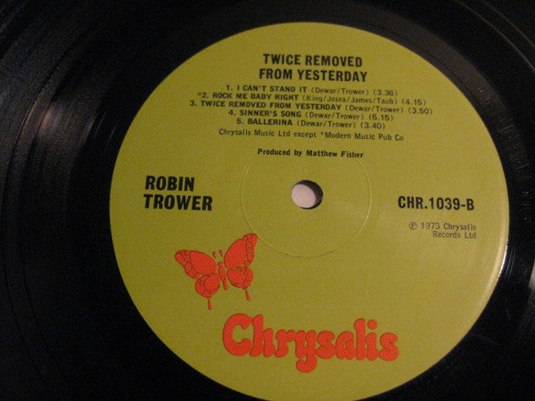 Robin Trower : Twice Removed From Yesterday (LP, Album)