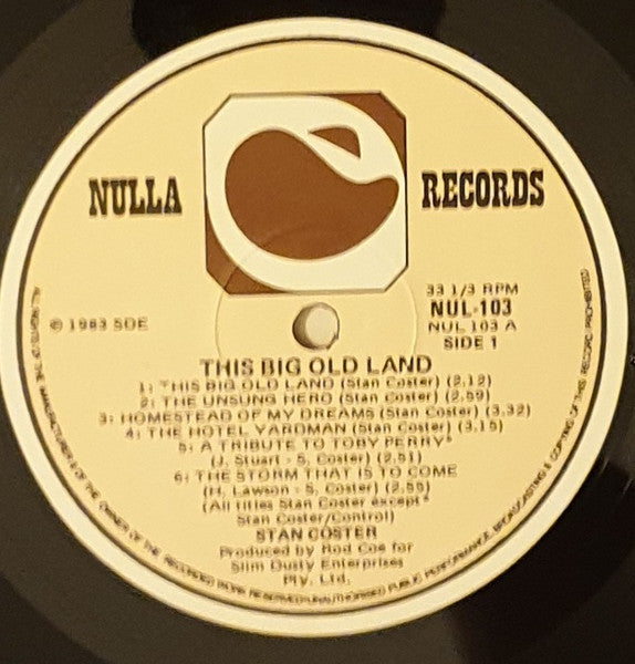 Stan Coster : This Big Old Land (LP, Album)