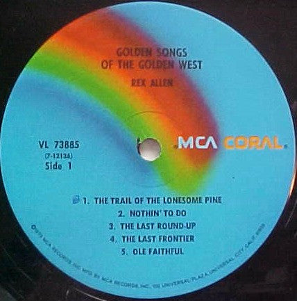 Rex Allen : Golden Songs Of The Golden West (LP, Comp, RE)