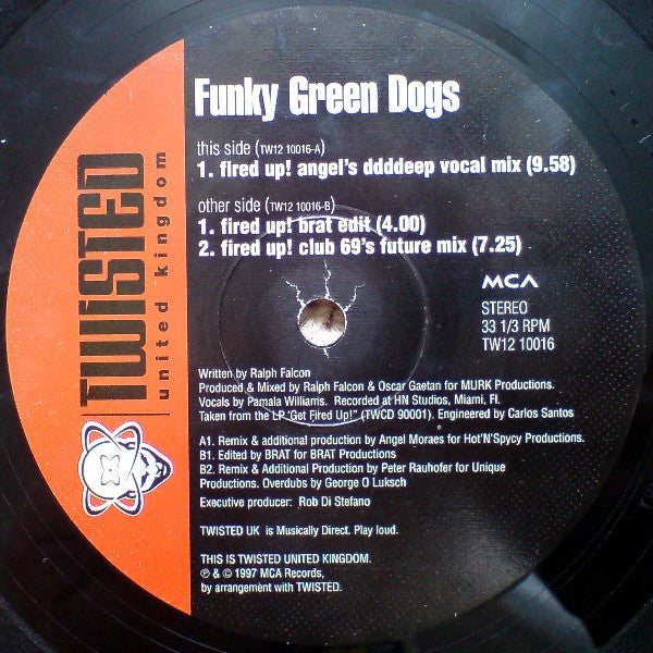 Funky Green Dogs : Fired Up! (12")