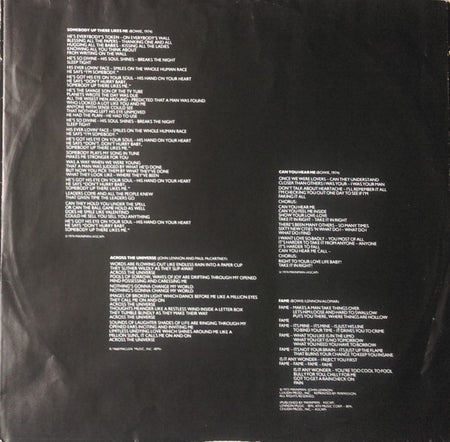 David Bowie : Young Americans (LP, Album, RE)