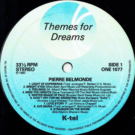 Pierre Belmonde : Themes For Dreams (The Magic Sound Of Panpipes) (LP, RCA)