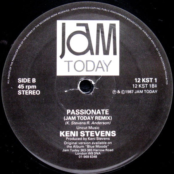 Keni Stevens : Cannot Live Without Your Love (12")