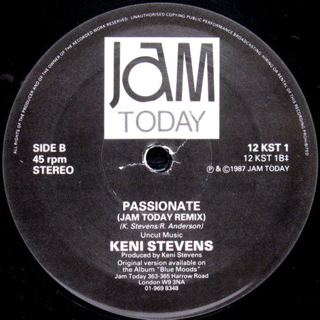 Keni Stevens : Cannot Live Without Your Love (12")