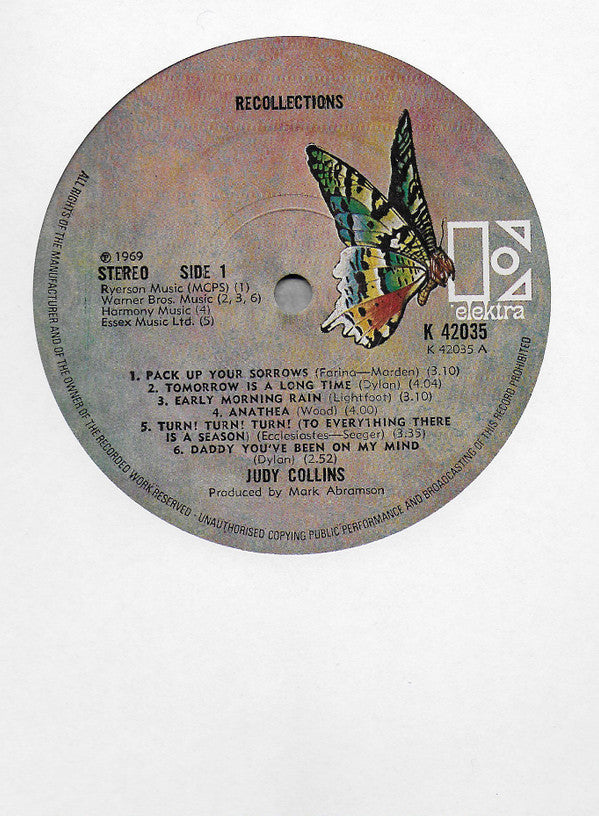 Judy Collins : Recollections (LP, Comp, RE, 197)