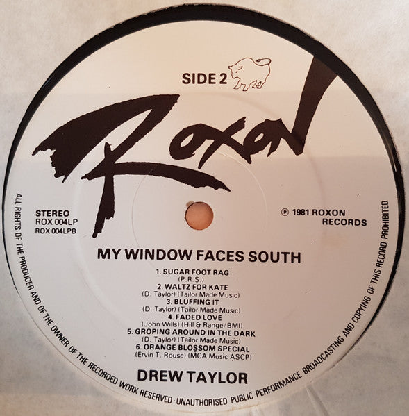 Drew Taylor : My Window Faces The South (LP, Album)