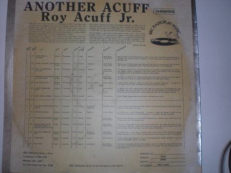 Roy Acuff Jr. : Another Acuff (LP, Rad)