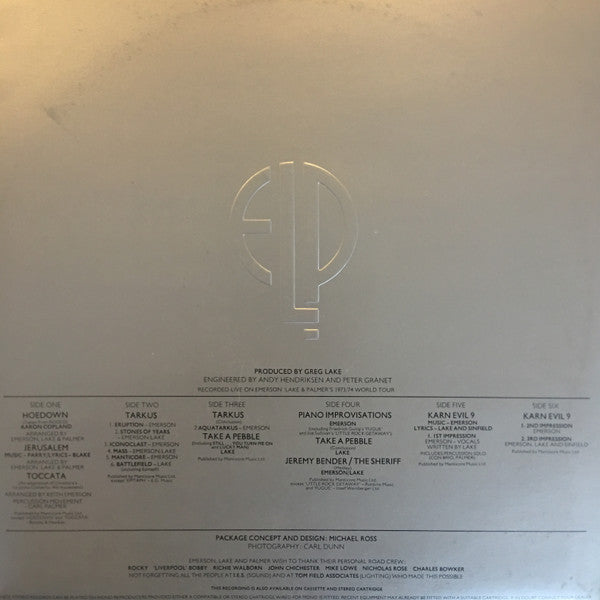 Emerson, Lake & Palmer : Welcome Back My Friends To The Show That Never Ends - Ladies And Gentlemen (3xLP, Album)