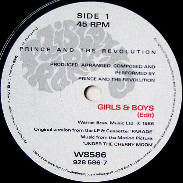 Prince And The Revolution : Girls & Boys (2x7", Single, Ltd, PRS)