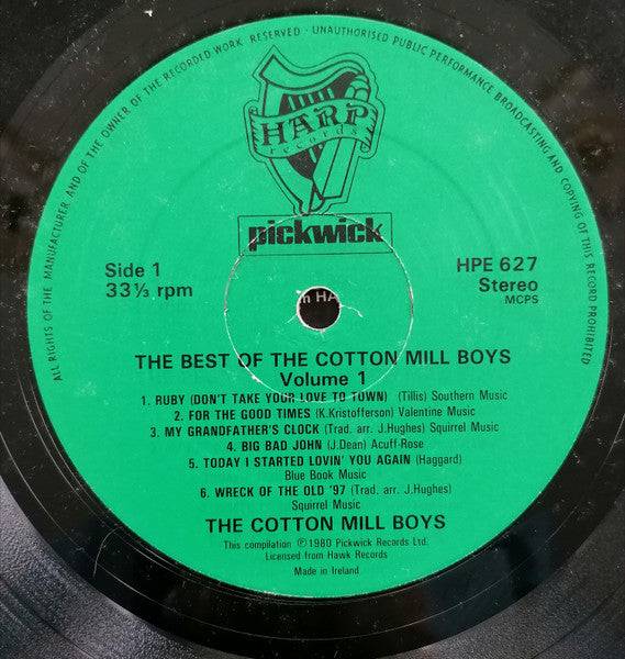 Cotton Mill Boys : The Best Of (LP, Comp)
