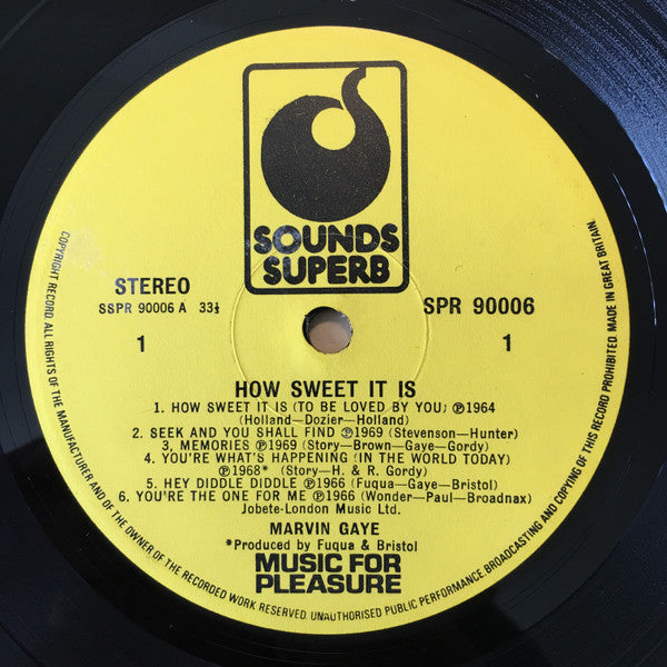 Marvin Gaye : How Sweet It Is (To Be Loved By You) (LP, Comp)