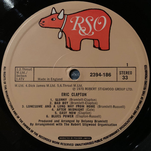 Eric Clapton : Eric Clapton (LP, Album, RE)