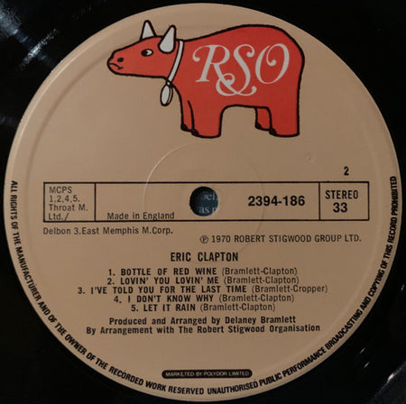 Eric Clapton : Eric Clapton (LP, Album, RE)