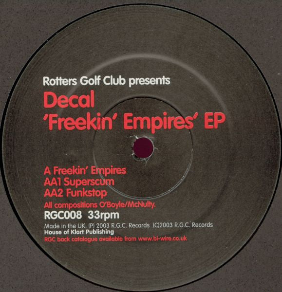 Decal : Freekin' Empires EP (12", EP)