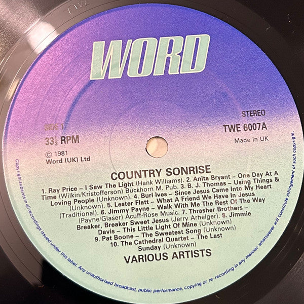 Various : Country Sonrise (LP, Comp)