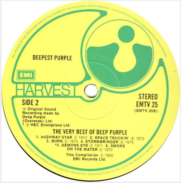 Deep Purple : Deepest Purple (The Very Best Of Deep Purple) (LP, Comp)