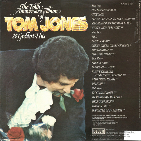 Tom Jones : 20 Greatest Hits (2xLP, Comp, Lab)