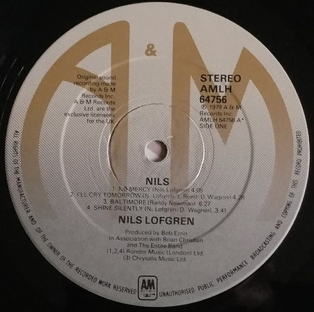 Nils Lofgren : Nils (LP, Album)