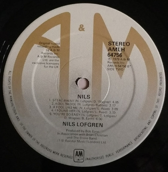Nils Lofgren : Nils (LP, Album)