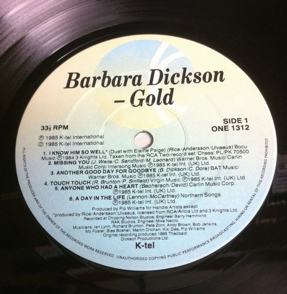 Barbara Dickson : Gold (LP, Album)
