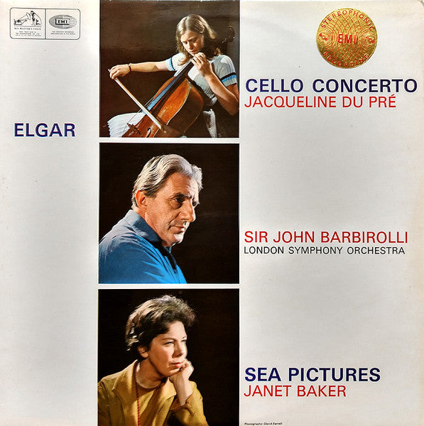 Elgar*, Jacqueline Du Pré, Sir John Barbirolli, London Symphony Orchestra, Janet Baker : Cello Concerto / Sea Pictures (LP)