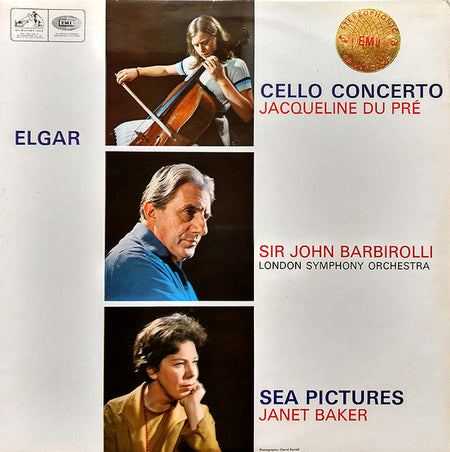 Elgar*, Jacqueline Du Pré, Sir John Barbirolli, London Symphony Orchestra, Janet Baker : Cello Concerto / Sea Pictures (LP)