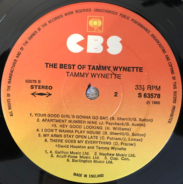 Tammy Wynette : The Best Of Tammy Wynette (Featuring: Stand By Your Man) (LP, Album, Comp, RE)