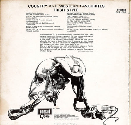 Various : Country And Western Favourites Irish Style (LP, Comp)