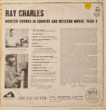 Ray Charles : Modern Sounds In Country And Western Music Volume Two (LP, Album, Mono)