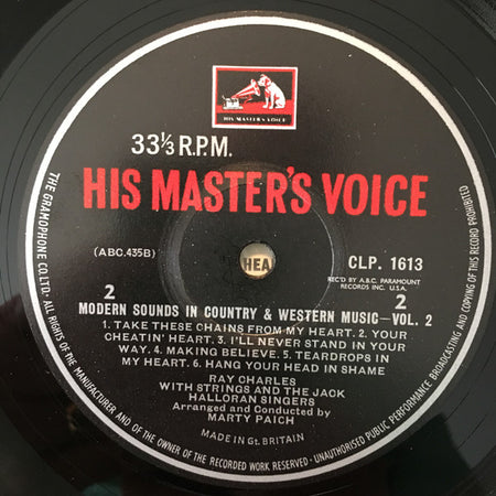 Ray Charles : Modern Sounds In Country And Western Music Volume Two (LP, Album, Mono)