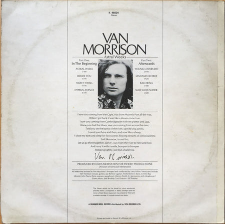 Van Morrison : Astral Weeks (LP, Album, RE, Lab)