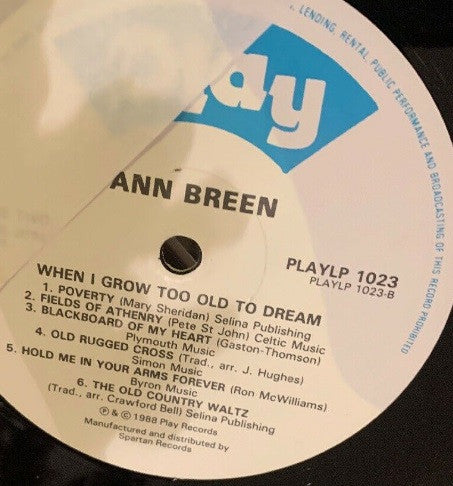 Ann Breen : When I Grow Too Old To Dream (LP, Album)