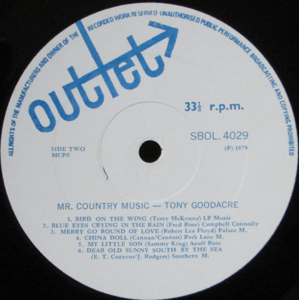 Tony Goodacre : Mr. Country Music (LP, Album)