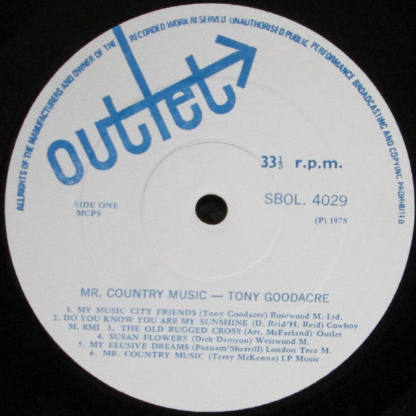 Tony Goodacre : Mr. Country Music (LP, Album)