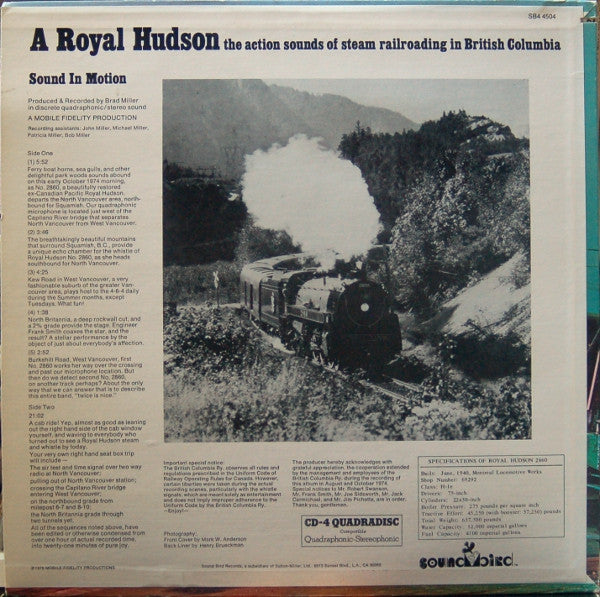 No Artist : A Royal Hudson (LP, Album, Quad)