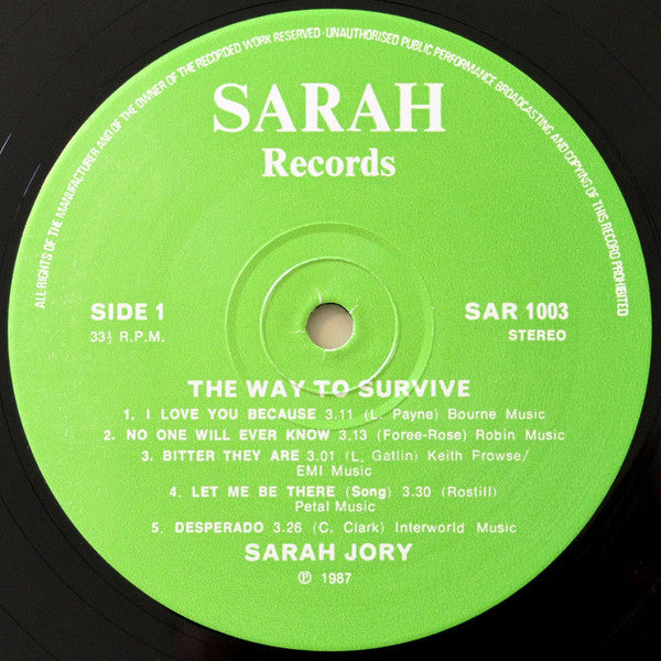 Sarah* : The Way To Survive (LP, Album, Pri)