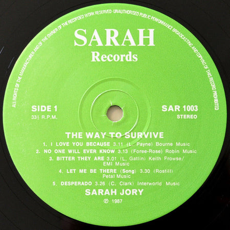 Sarah* : The Way To Survive (LP, Album, Pri)