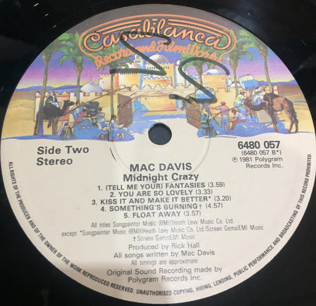 Mac Davis : Midnight Crazy (LP, Album)