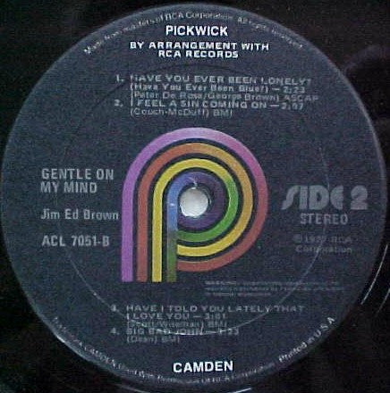 Jim Ed Brown : Gentle On My Mind (LP, Comp, RE)