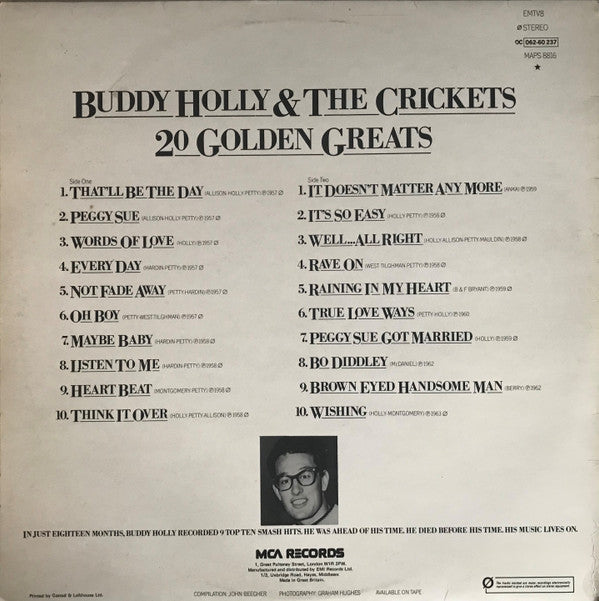 Buddy Holly & The Crickets (2) : 20 Golden Greats (LP, Comp)