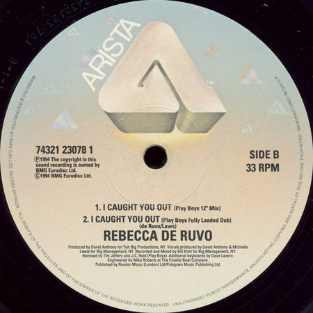 Rebecca De Ruvo : I Caught You Out (12")
