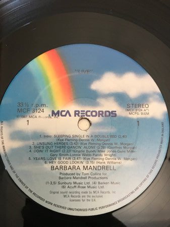Barbara Mandrell : Live (LP, Album)