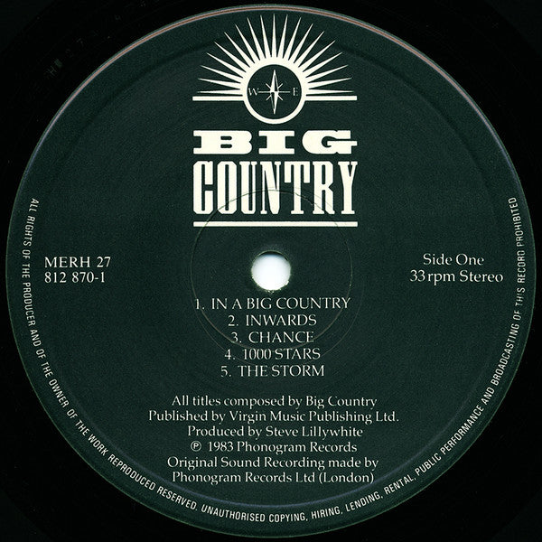 Big Country : The Crossing (LP, Album, Gre)