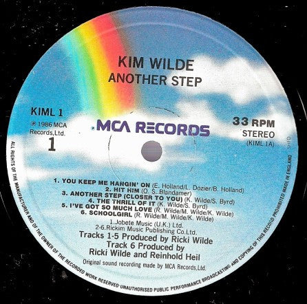 Kim Wilde : Another Step (LP, Album, RE + 12")