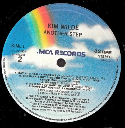 Kim Wilde : Another Step (LP, Album, RE + 12")