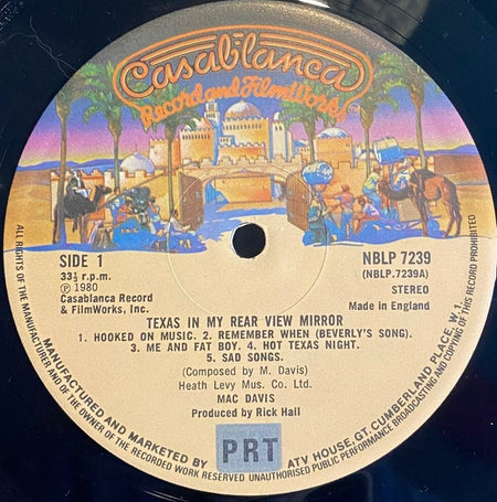 Mac Davis : Texas In My Rear View Mirror (LP)