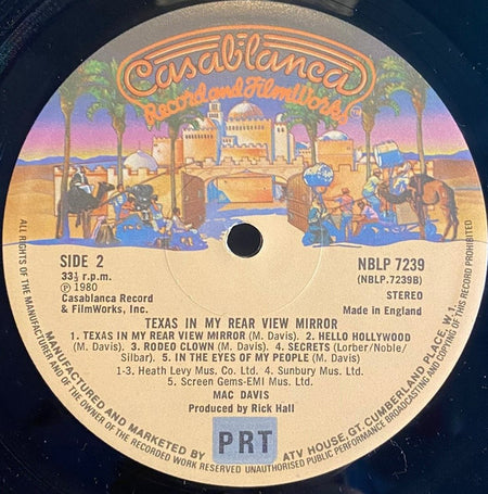 Mac Davis : Texas In My Rear View Mirror (LP)