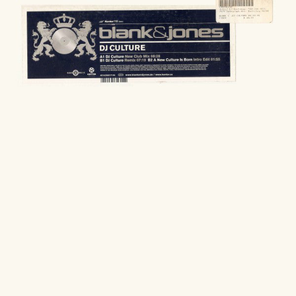 Blank & Jones : DJ Culture (12")