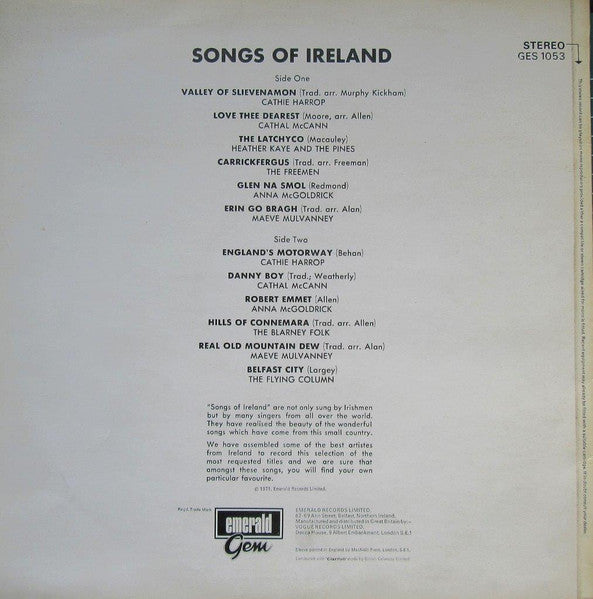 Various : Songs Of Ireland (LP)